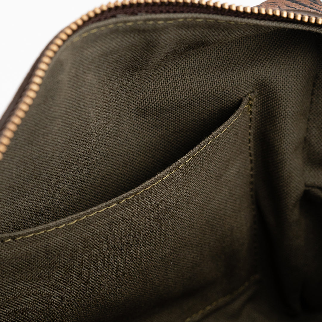 CUELLO DE TORO LEATHER DOPP KIT - BROWN RUST