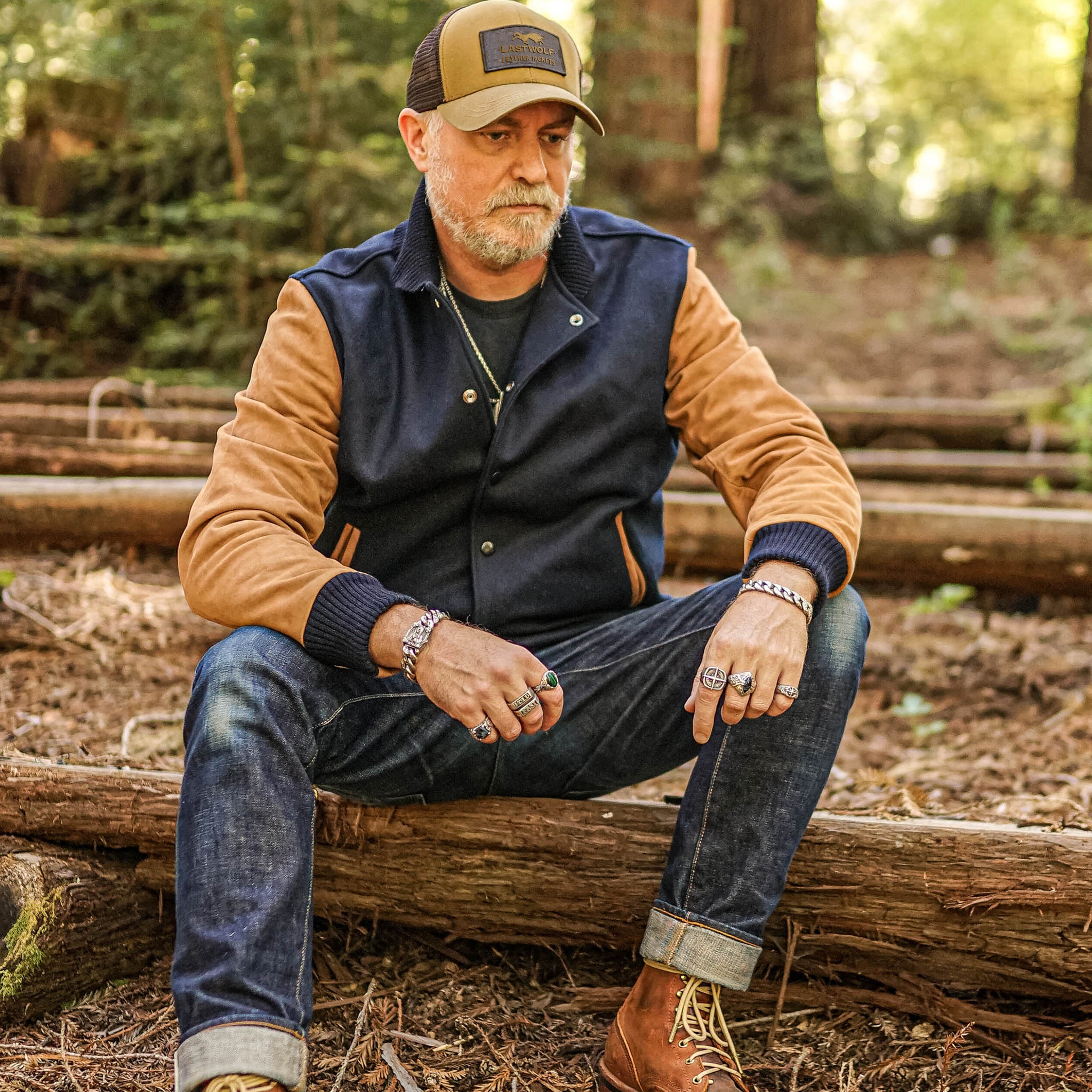 BAKER MOUNT VARSITY JACKET - NAVY
