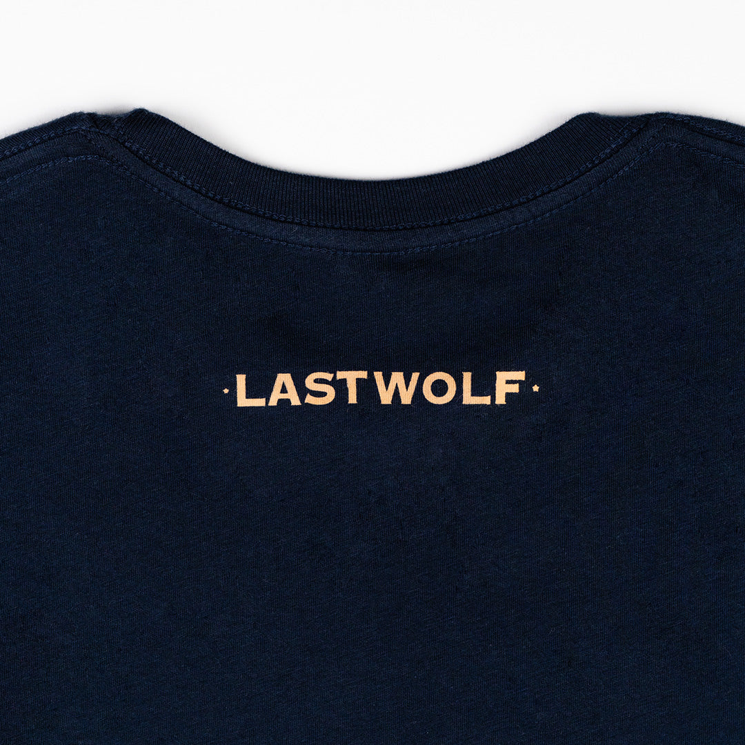 VINTAGE WOLF TEE SHIRT-NAVY