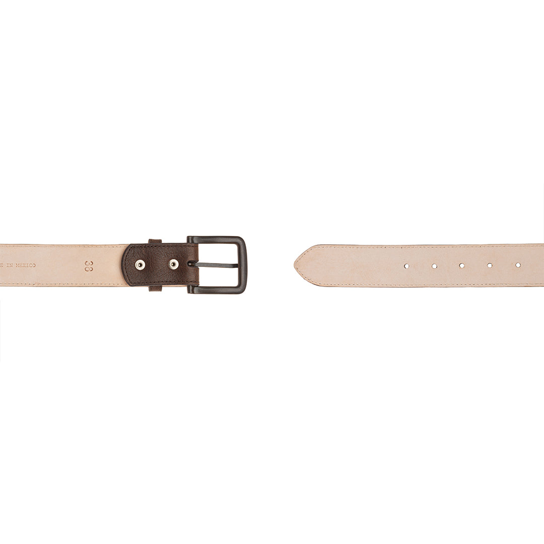Sierra American Bison Leather Belt - Brown