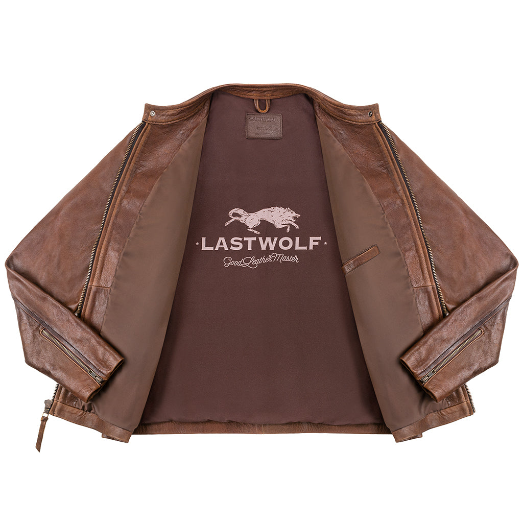 WHEELER PEAK RACER LEATHER JACKET - ANTIQUE RUST