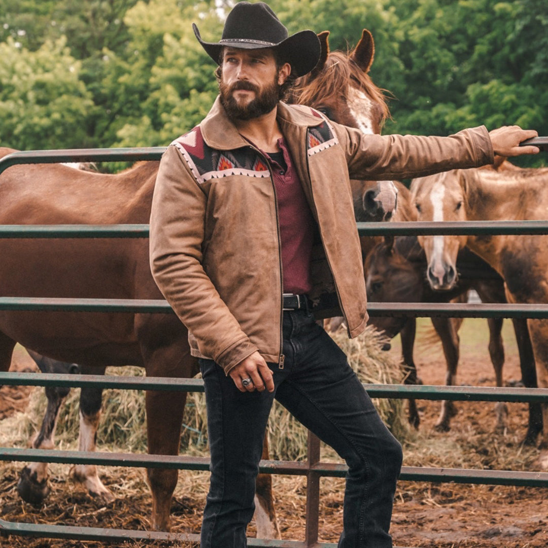 DAKOTA LEATHER JACKET - RUSTIC CAPPUCCINO