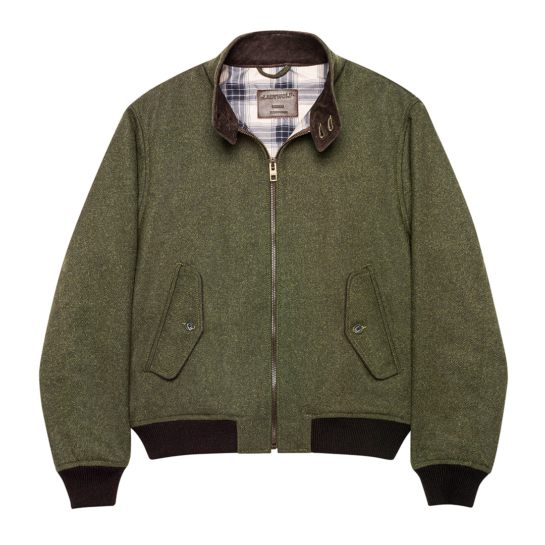 HIGHLAND LODEN BOMBER JACKET - GREEN