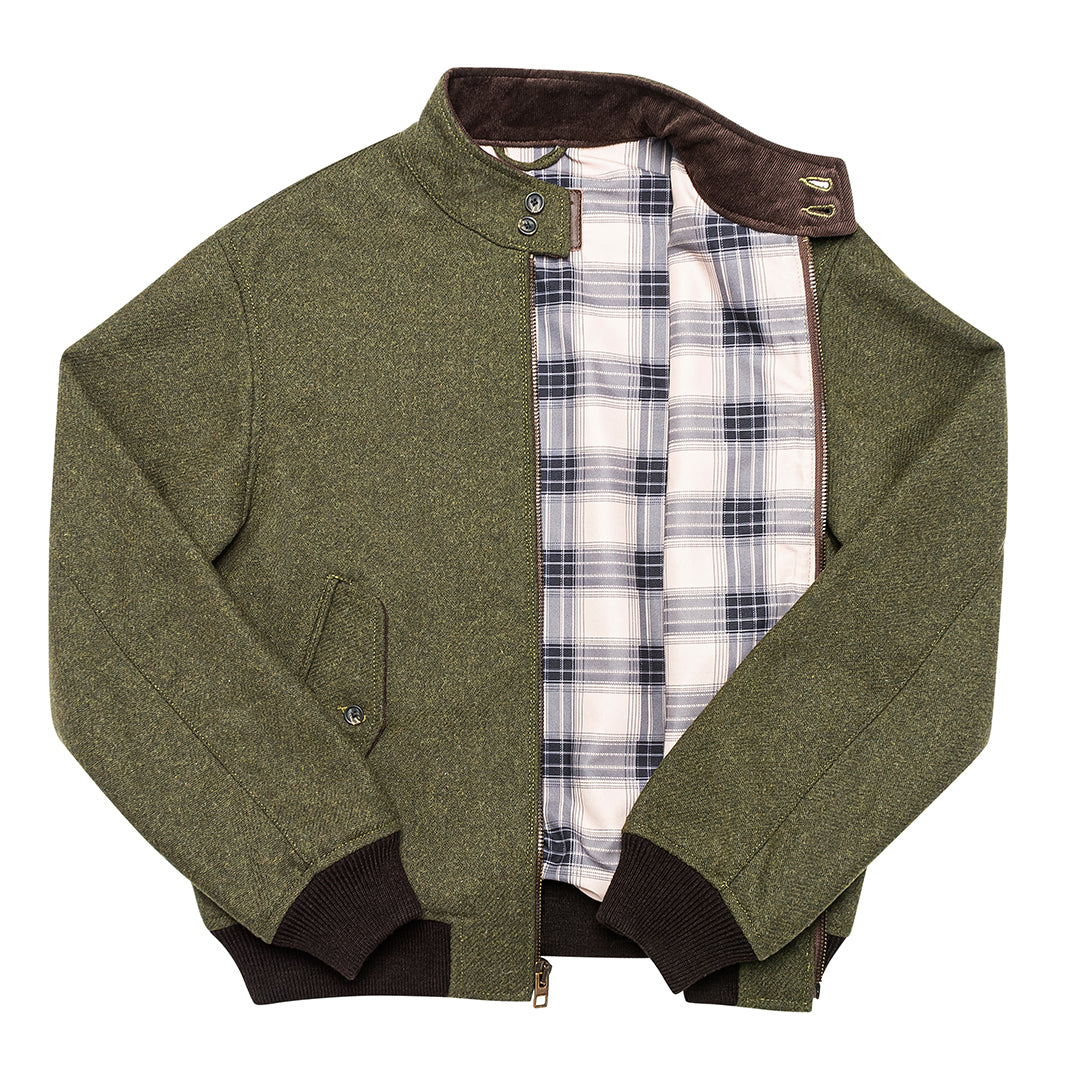 HIGHLAND LODEN BOMBER JACKET - GREEN