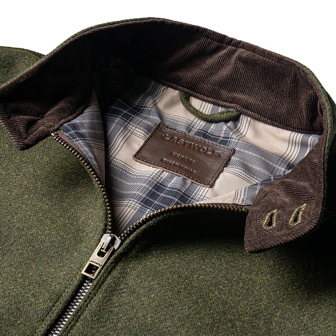 HIGHLAND LODEN BOMBER JACKET - GREEN