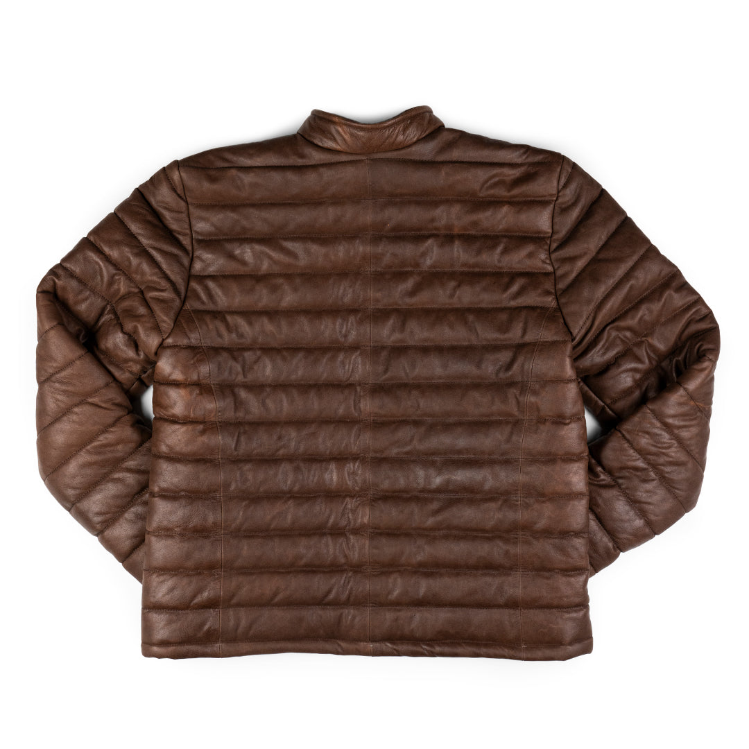ASPEN RIDGE QUILTED LEATHER JACKET - CHOCOLATE