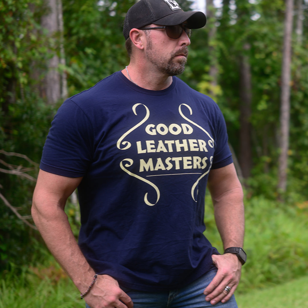 GOOD LEATHER MASTERS TEE SHIRT- NAVY