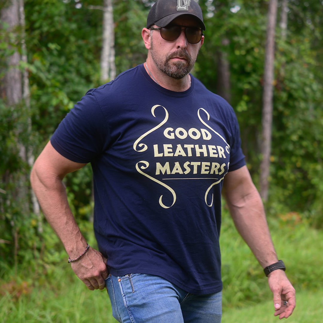 GOOD LEATHER MASTERS TEE SHIRT- NAVY