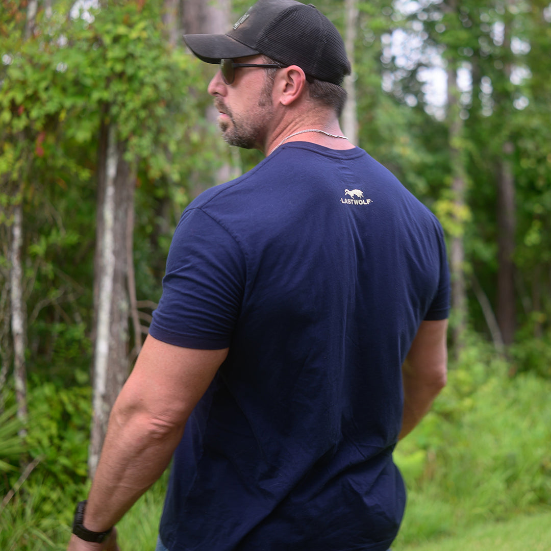 GOOD LEATHER MASTERS TEE SHIRT- NAVY
