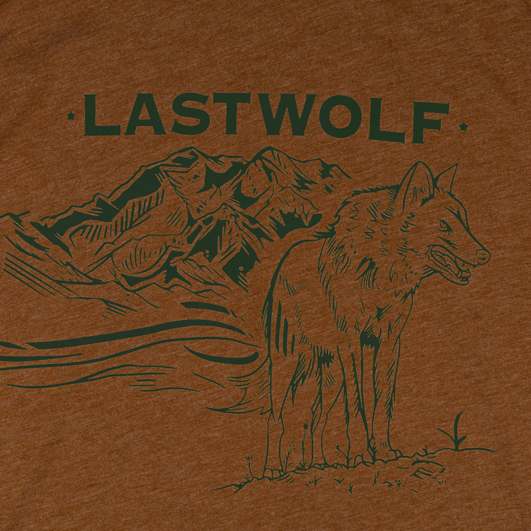 MOUNTAIN WOLF TEE SHIRT - BROWN