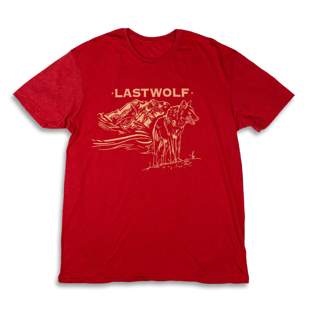 MOUNTAIN WOLF TEE SHIRT- RED