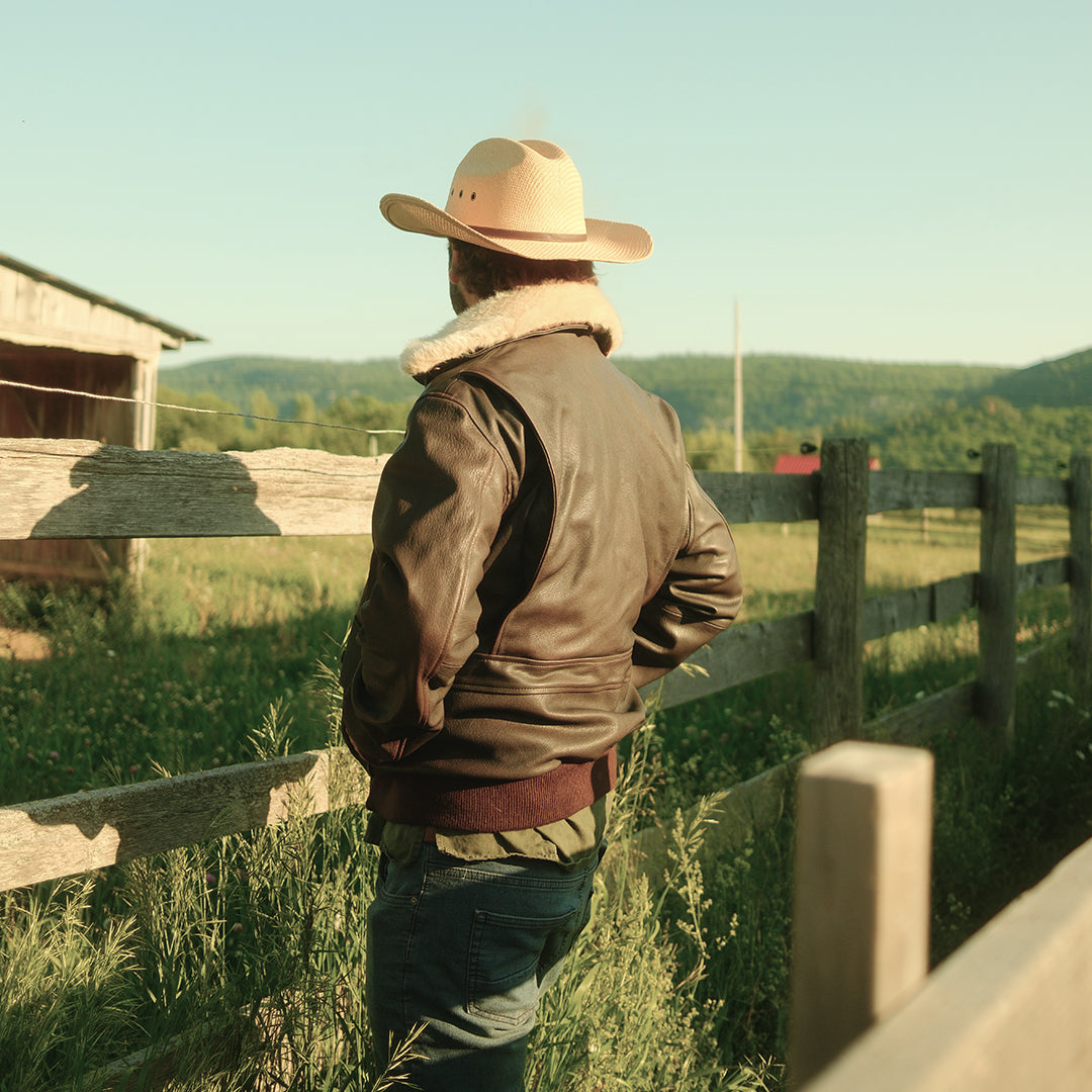 DENALI FLIGHT LEATHER JACKET - BROWN