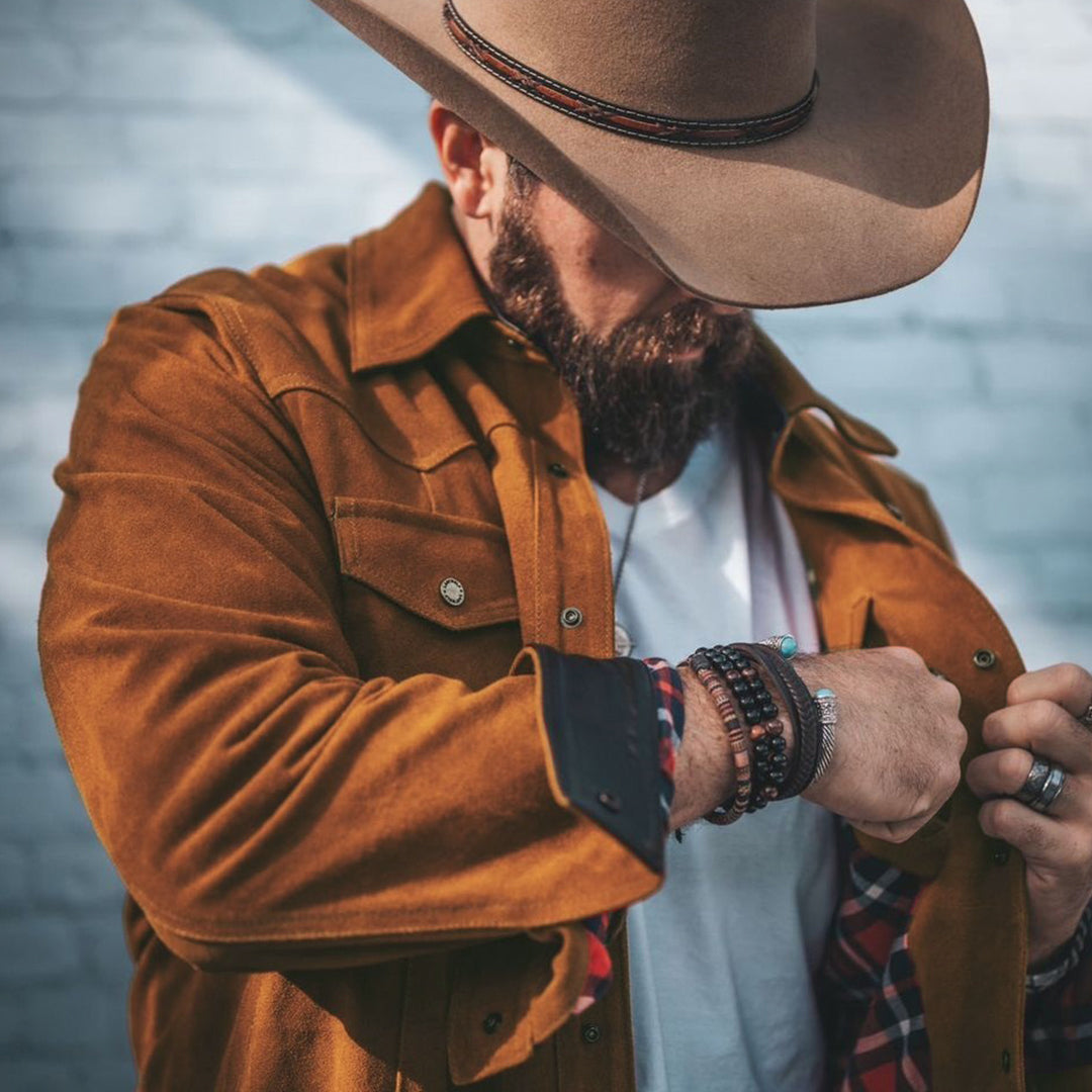 SEQUOIA TRUCKER SUEDE JACKET - HARVEST GOLD