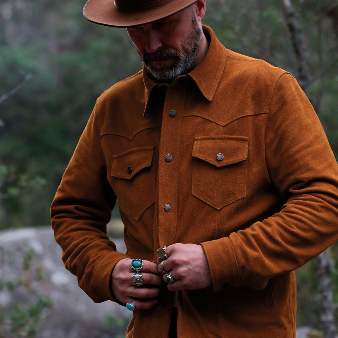 SEQUOIA TRUCKER SUEDE JACKET - HARVEST GOLD