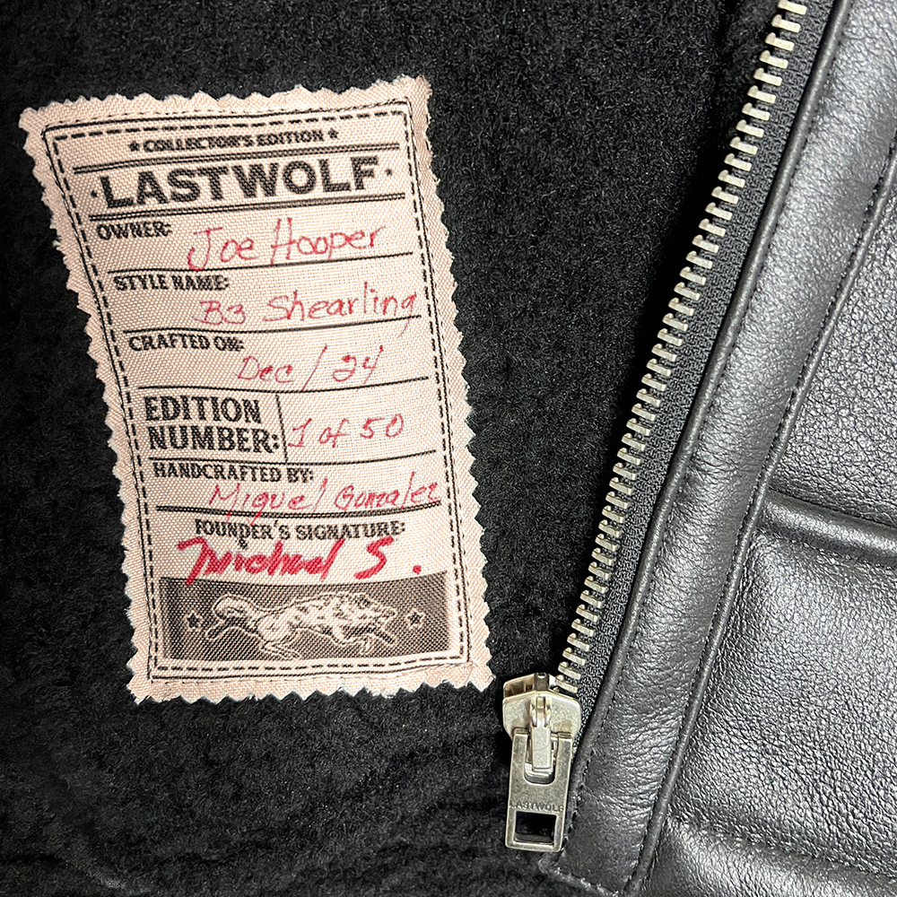 B3 Shearling Leather Jacket Lastwolf Limited Edition