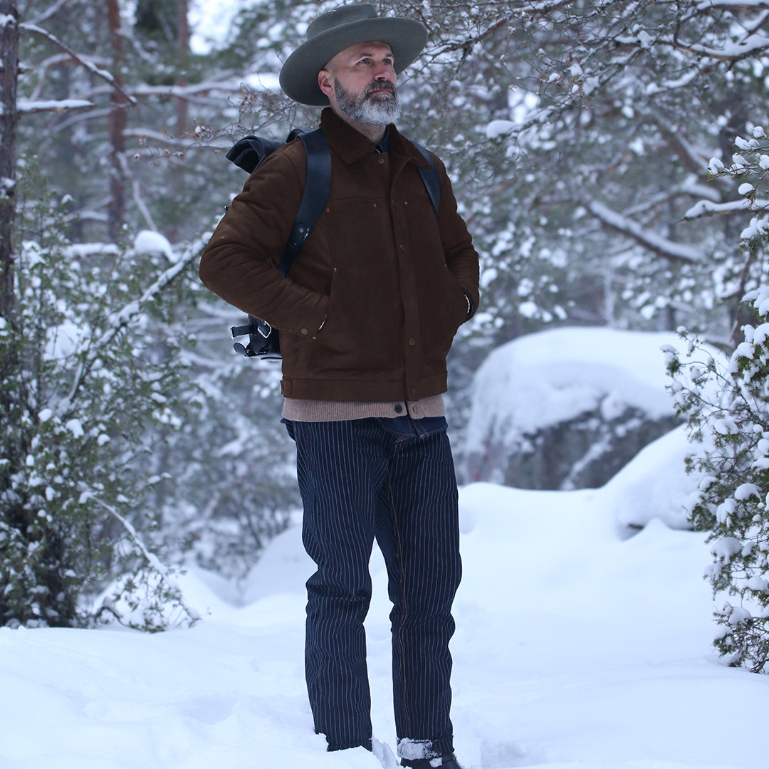 JUNEAU LEATHER JACKET- COFFEE