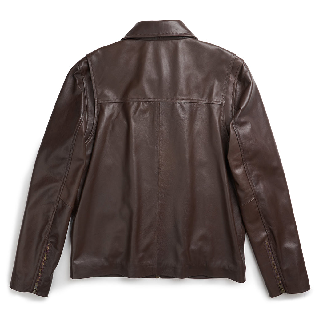 RAINIER MOTO LEATHER JACKET - ESPRESSO