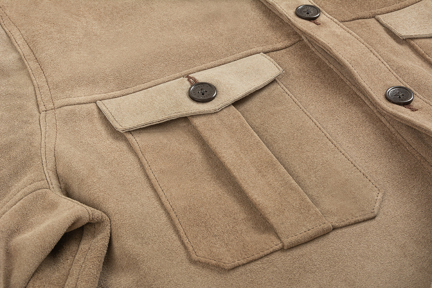 LAKE TAHOE SUEDE OVERSHIRT - SAND DUNE