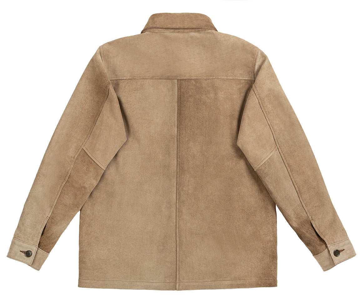 LAKE TAHOE SUEDE OVERSHIRT - SAND DUNE