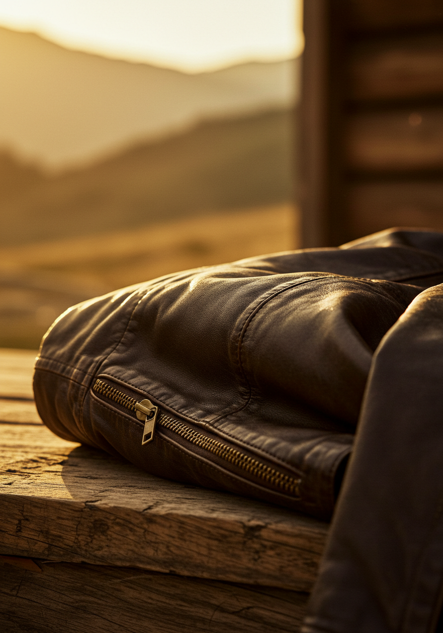 Leather Jacket in brown