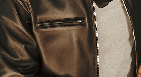 bomber leather jacket black