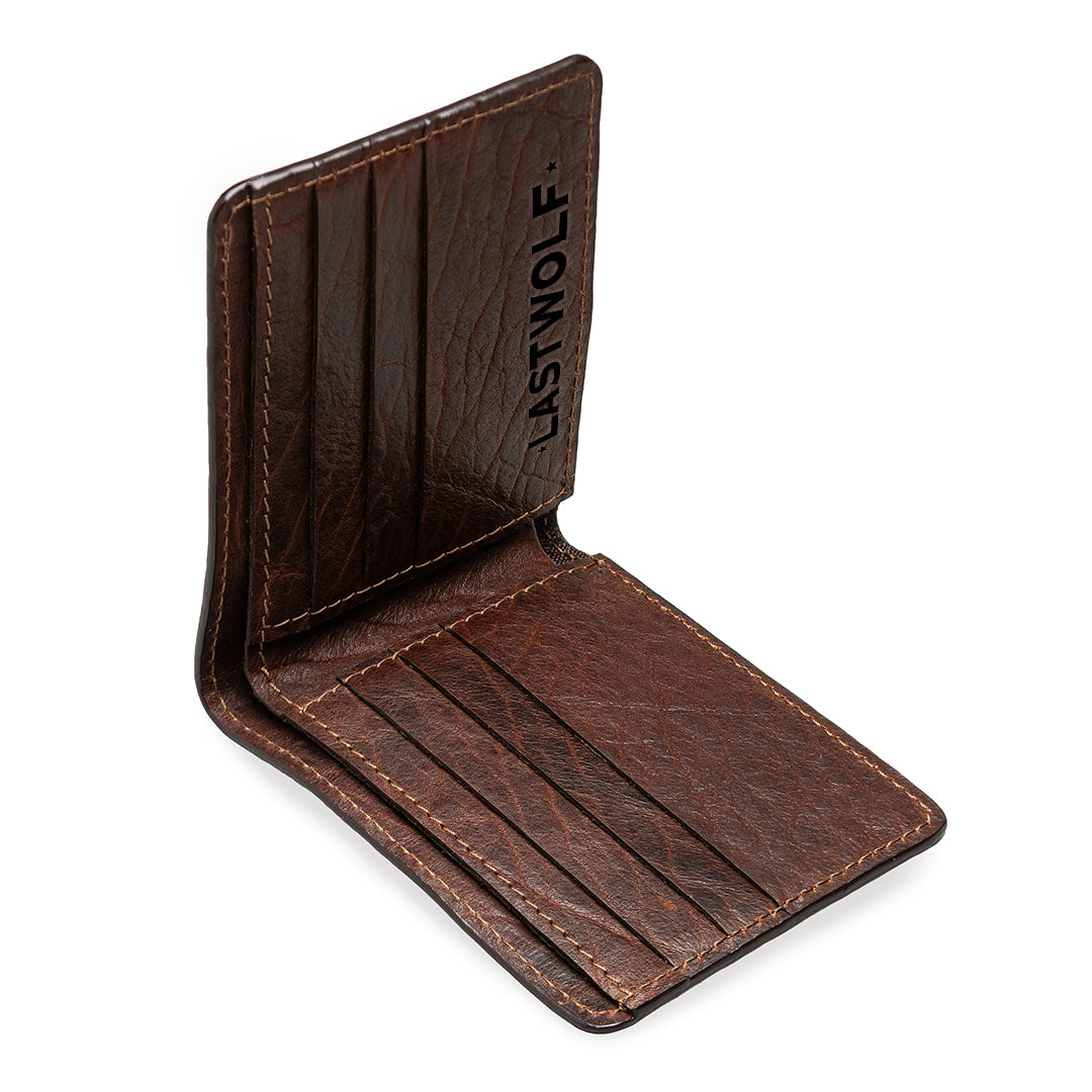 AMERICAN BISON LEATHER MEN'S WALLET