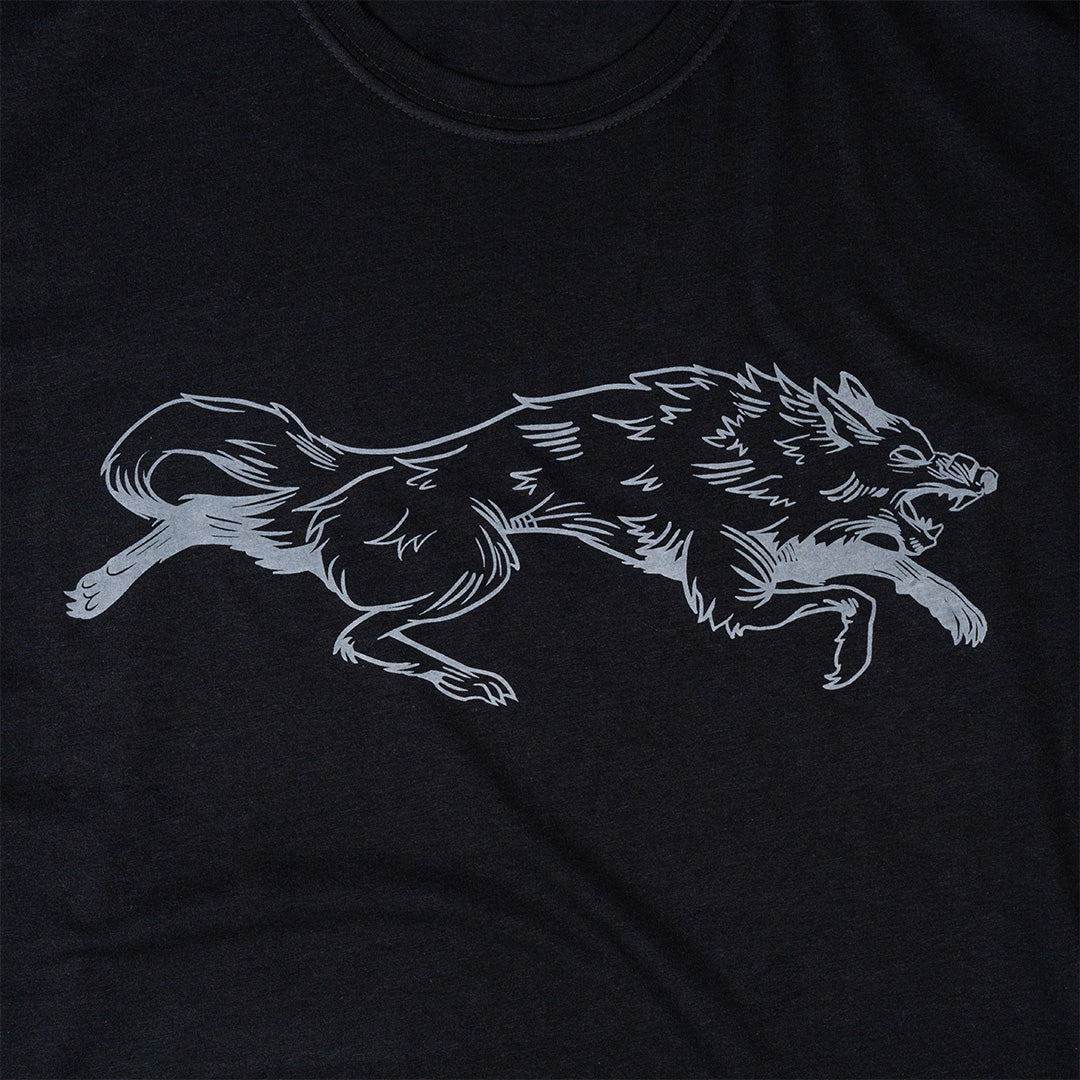 VINTAGE WOLF TEE SHIRT- BLACK