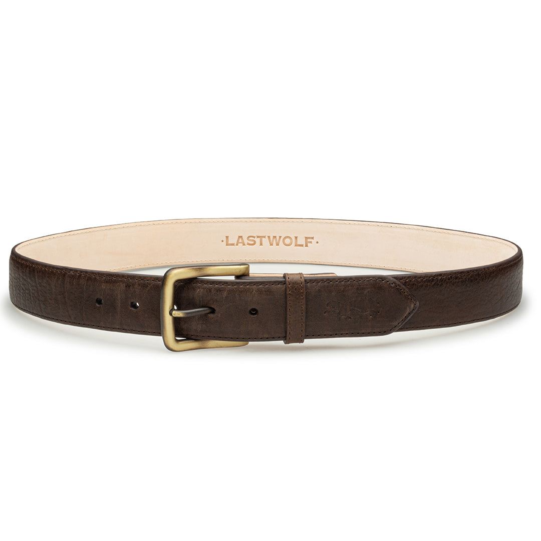 Sierra American Bison Leather Belt - Brown