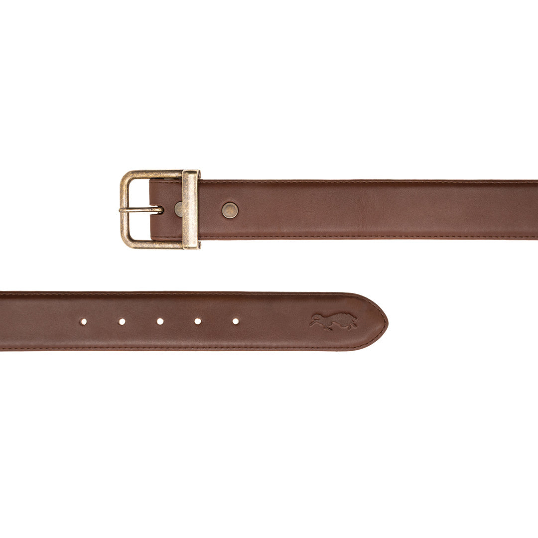 brown leather belt