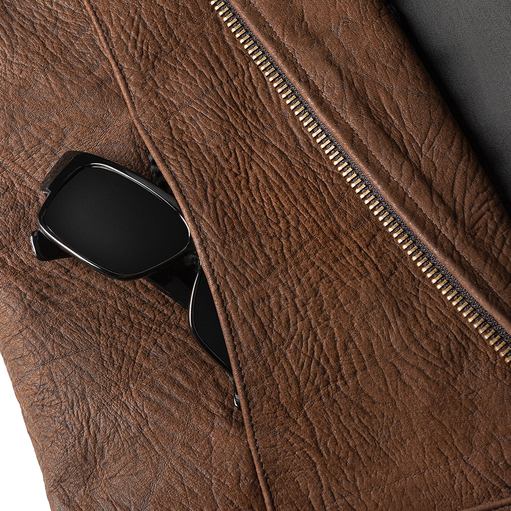 APALACHE LEATHER VEST - AGED BROWN