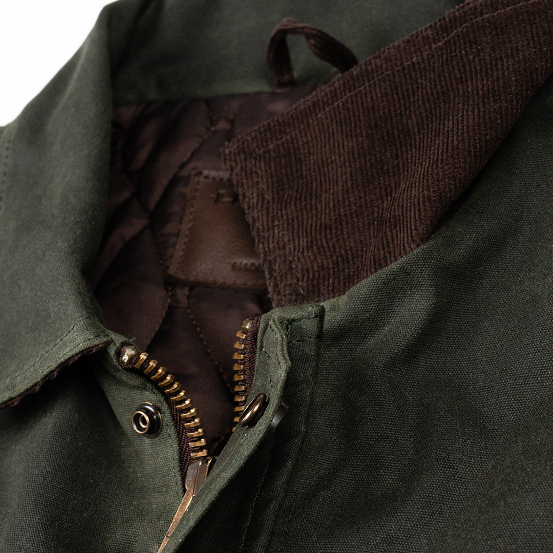 RANGER WAX CANVAS WORK JACKET - FOREST GREEN