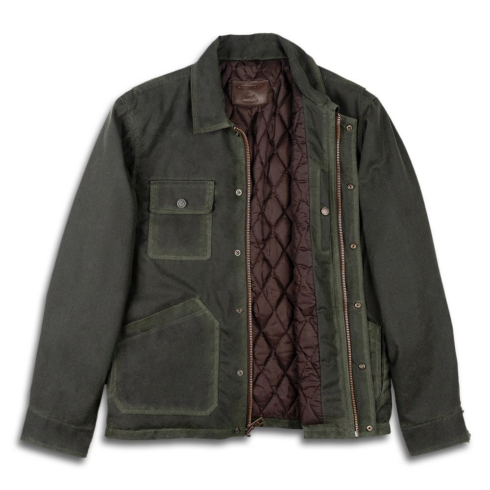 RANGER WAX CANVAS WORK JACKET - FOREST GREEN | Lastwolf Leather Jackets