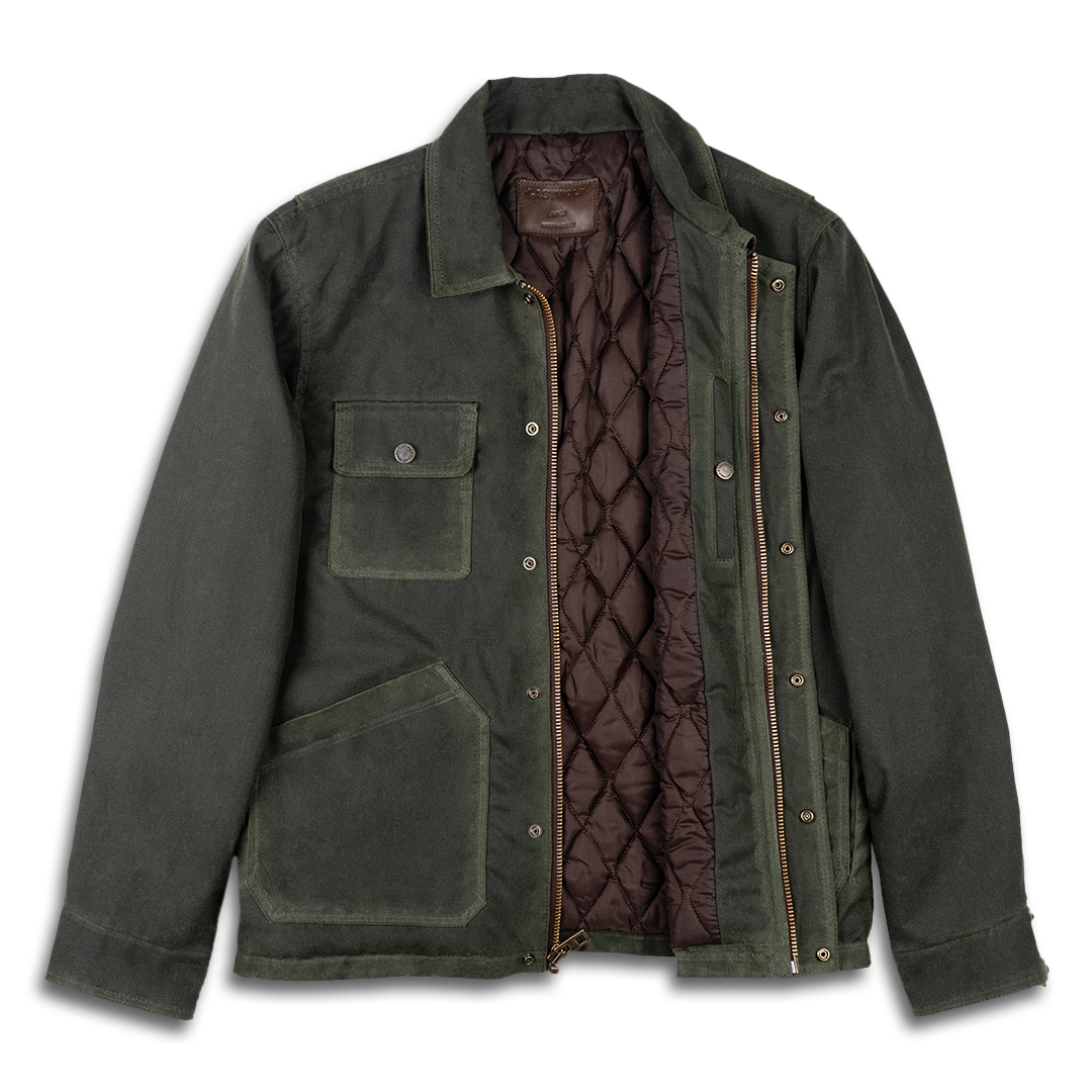 RANGER WAX CANVAS WORK JACKET FOREST GREEN Lastwolf Leather Jackets