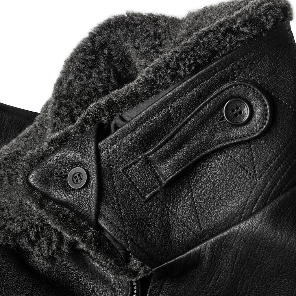 DENALI FLIGHT LEATHER JACKET - BLACK