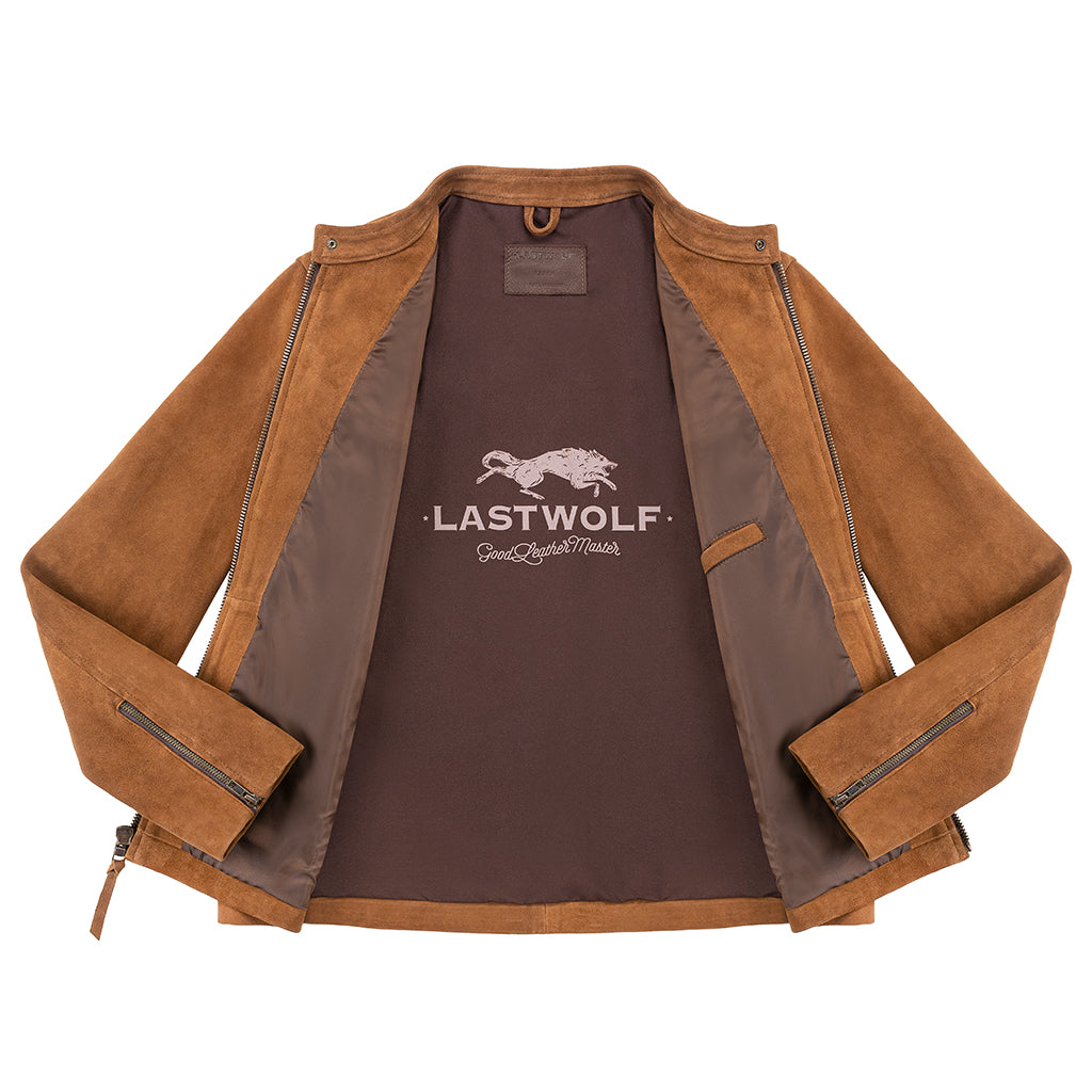 WHEELER PEAK RACER LEATHER JACKET - CEDAR SUEDE