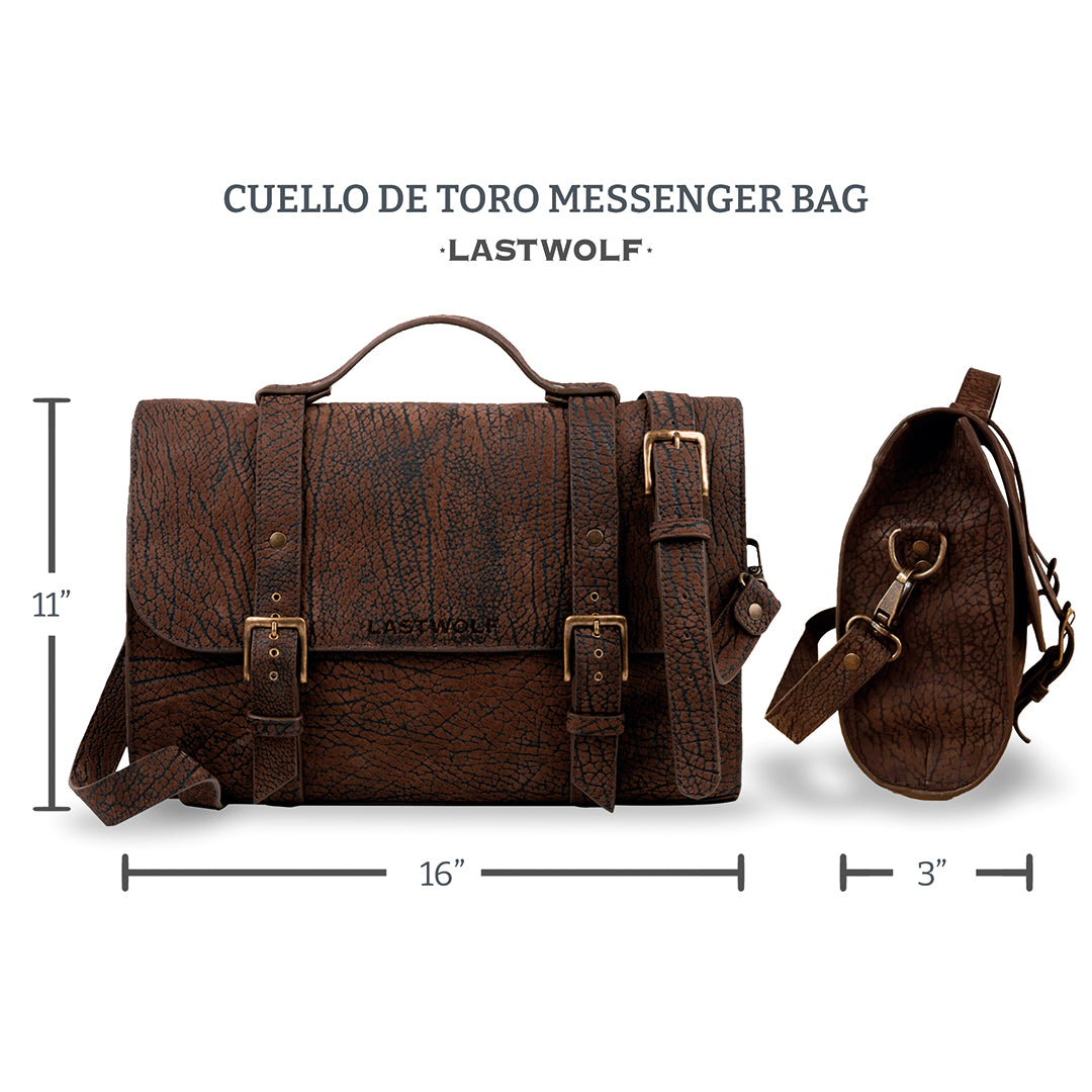CUELLO DE TORO MESSENGER BAG - BROWN RUST