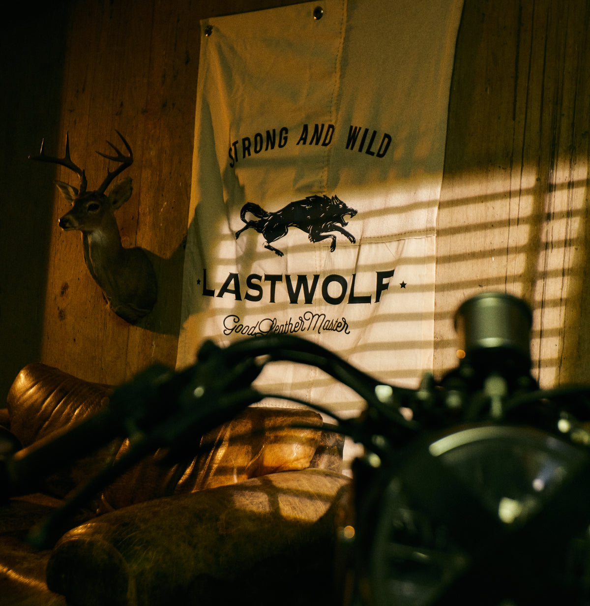 Last Wolf heritage setting with a leather jacket