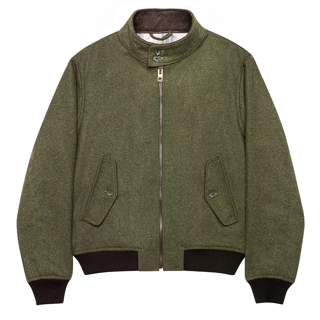 HIGHLAND LODEN BOMBER JACKET - GREEN