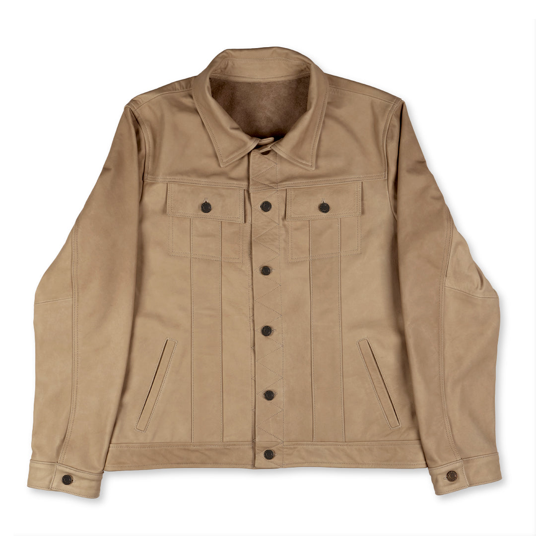 DRIFTER WORK LEATHER JACKET - NATURAL