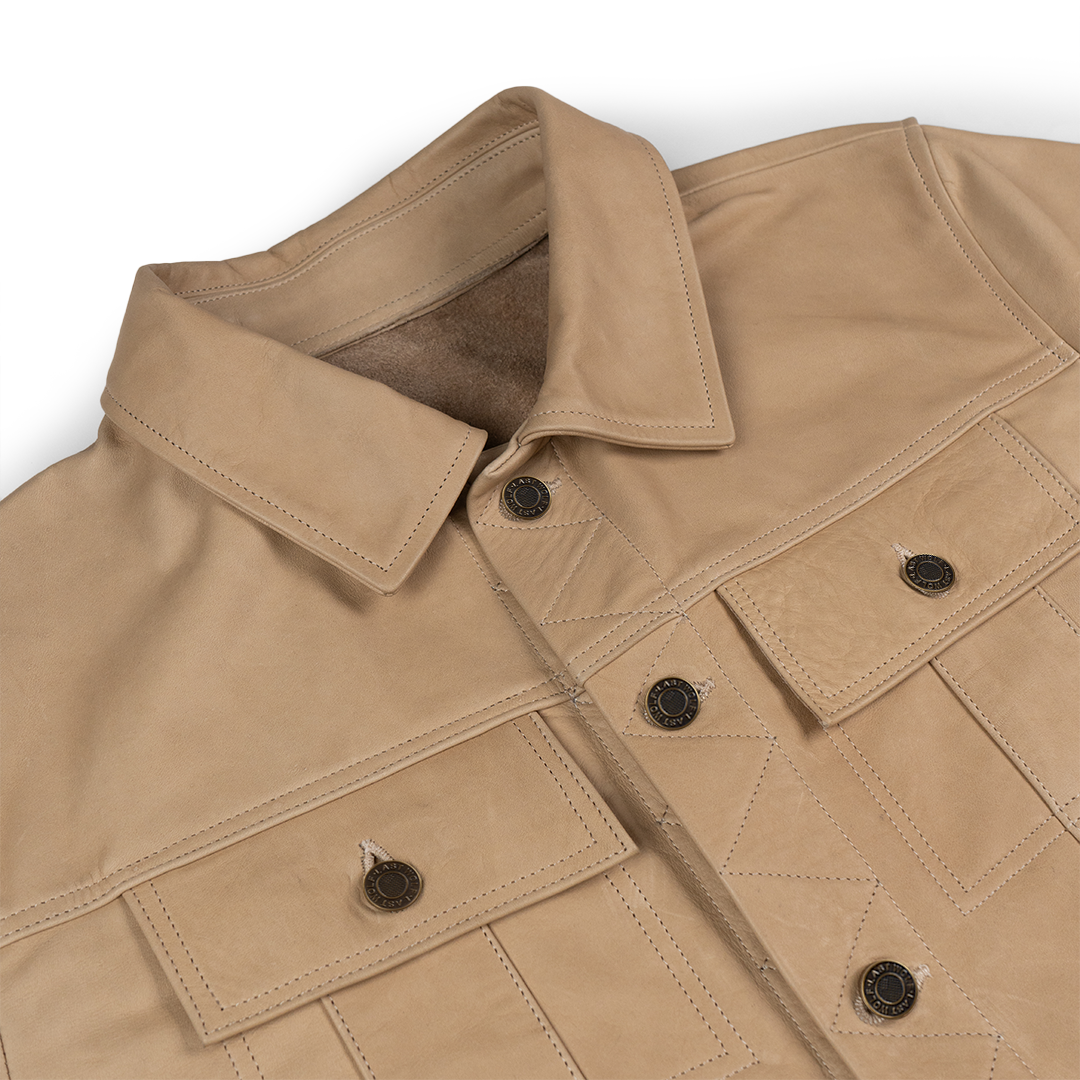 DRIFTER WORK LEATHER JACKET - NATURAL