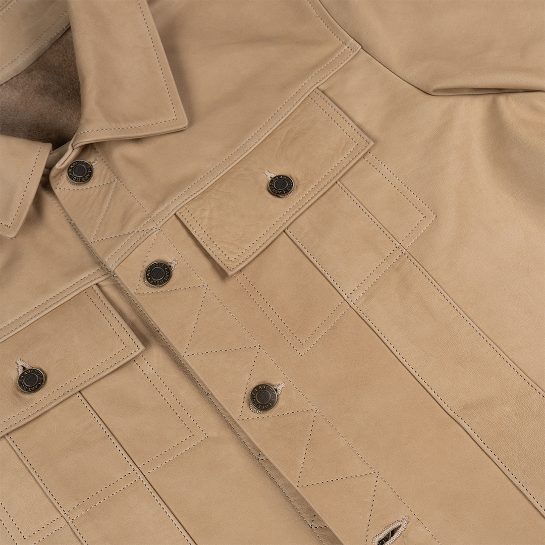 DRIFTER WORK LEATHER JACKET - NATURAL