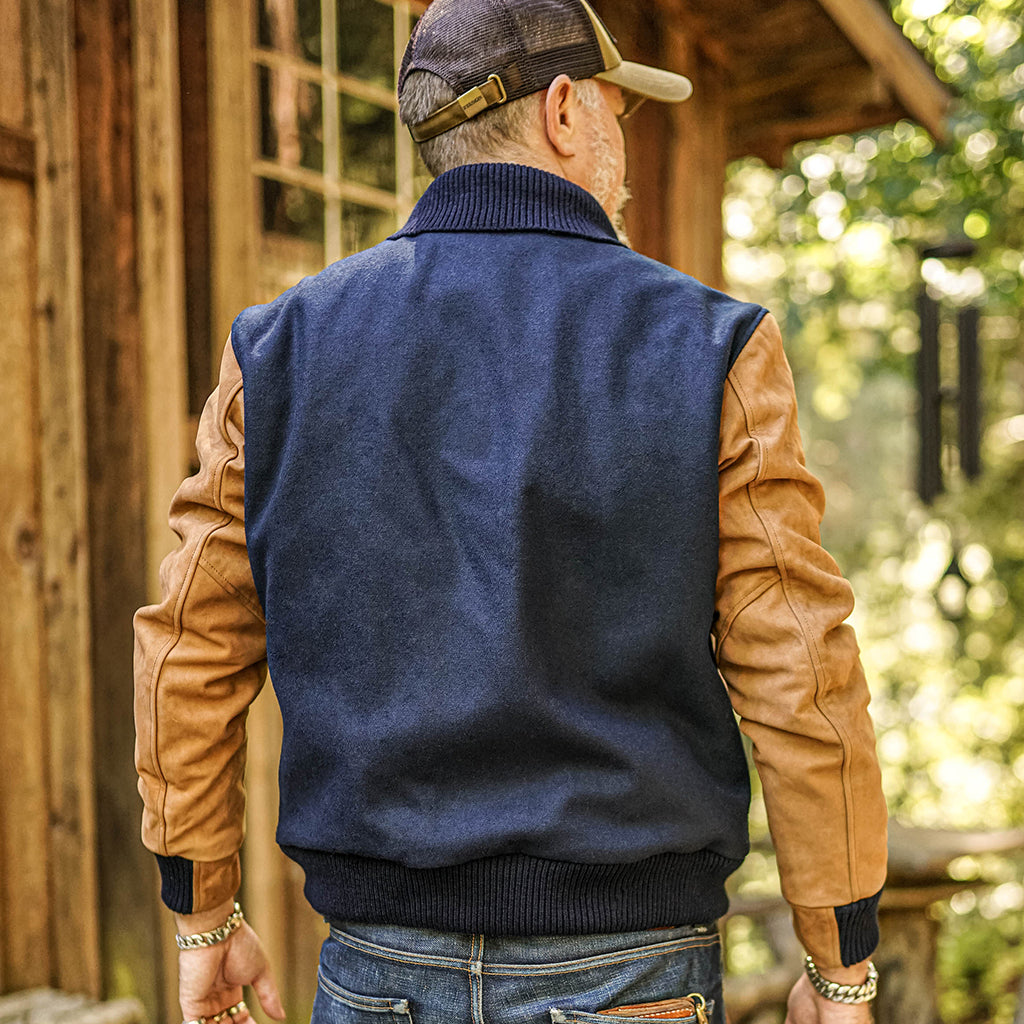 BAKER MOUNT VARSITY JACKET - NAVY