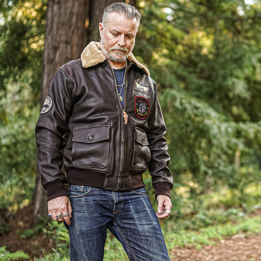 Denali Flight Leather Jacket - Brown | Lastwolf