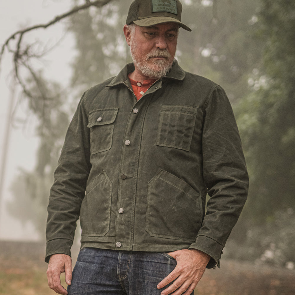 RANGER WAX CANVAS WORK JACKET - FOREST GREEN | Lastwolf Leather Jackets