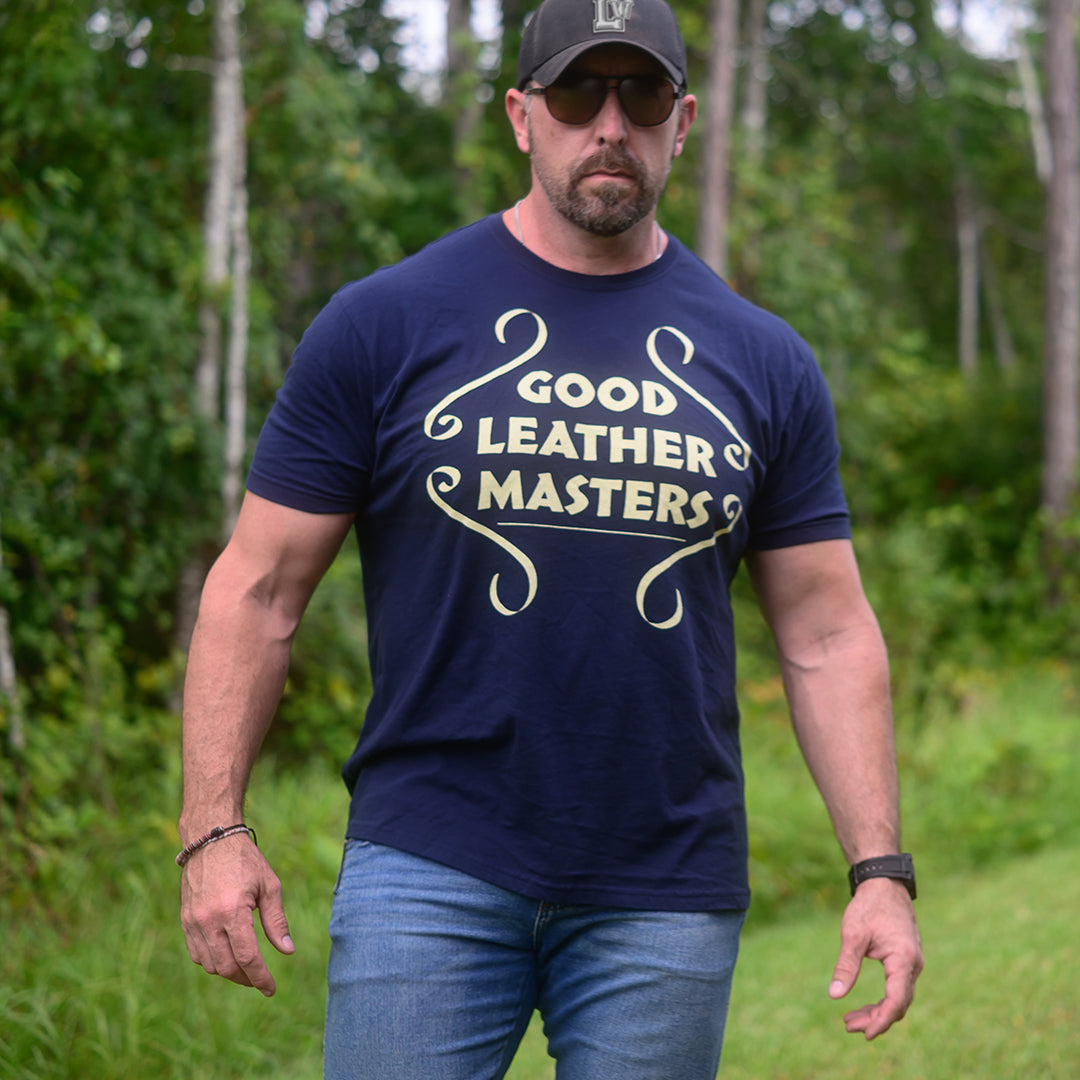 GOOD LEATHER MASTERS  TEE SHIRT- NAVY