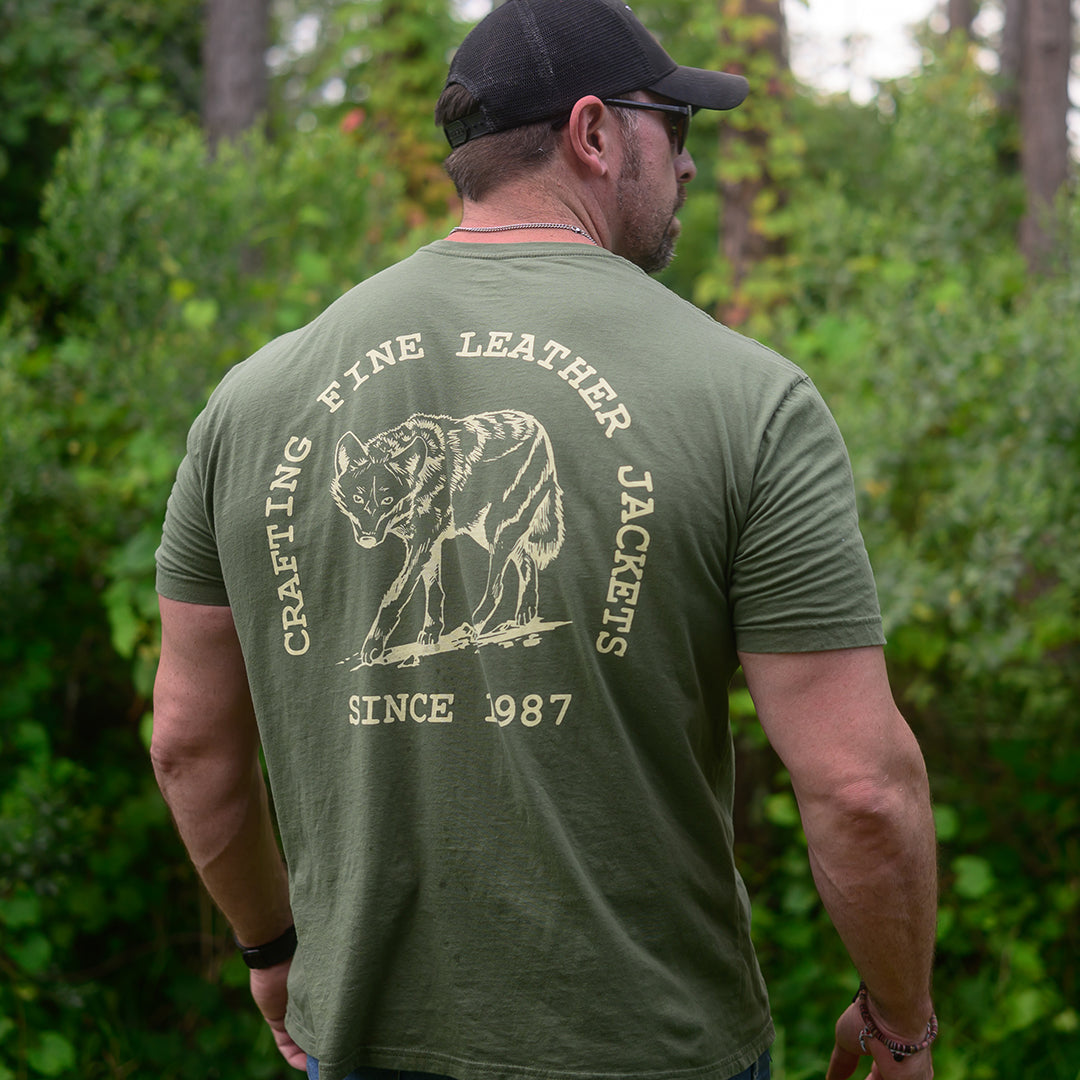 SINCE 1987 TEE SHIRT-OLIVE GREEN