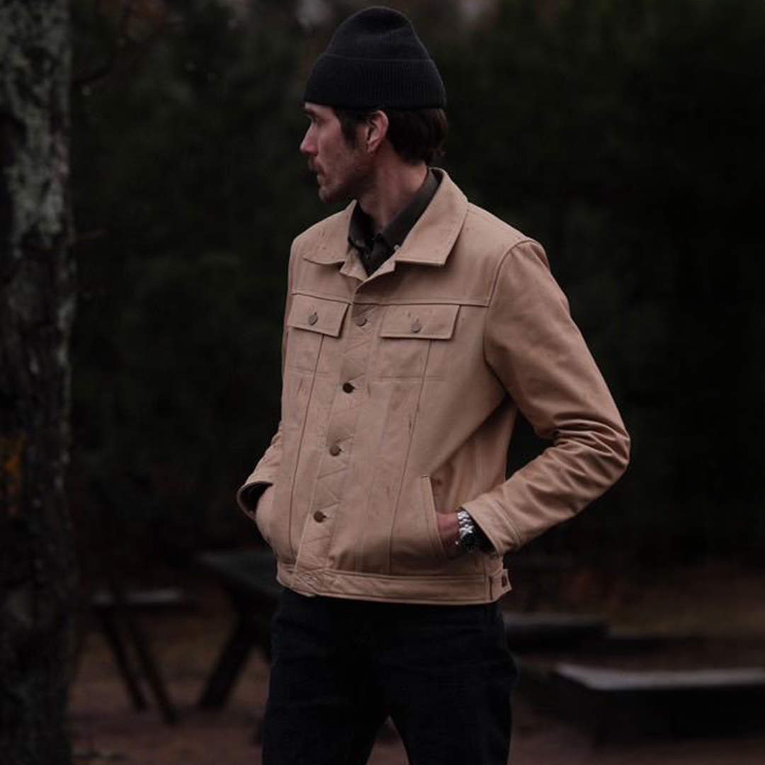 DRIFTER WORK LEATHER JACKET - NATURAL