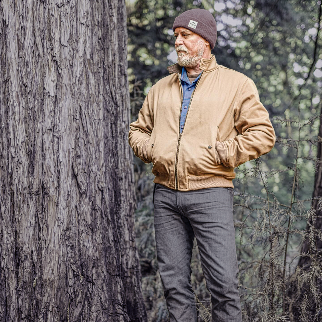 HIGHLAND TWILL BOMBER JACKET-SANDSTONE