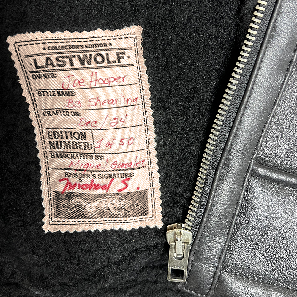 B3 SHEARLING FLIGHT LEATHER JACKET - OLD BLACK