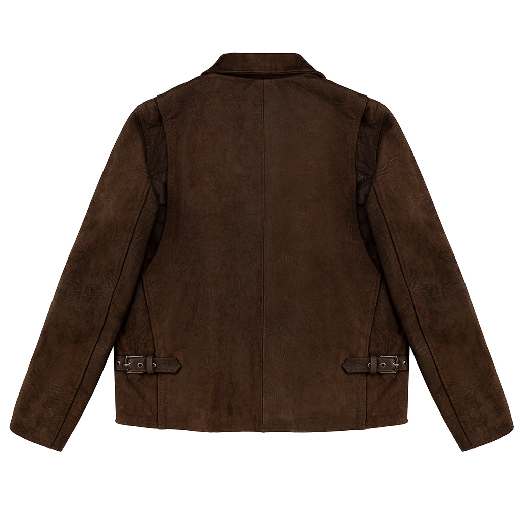 INDIANA DUNES MOTO LEATHER JACKET- AGED BROWN